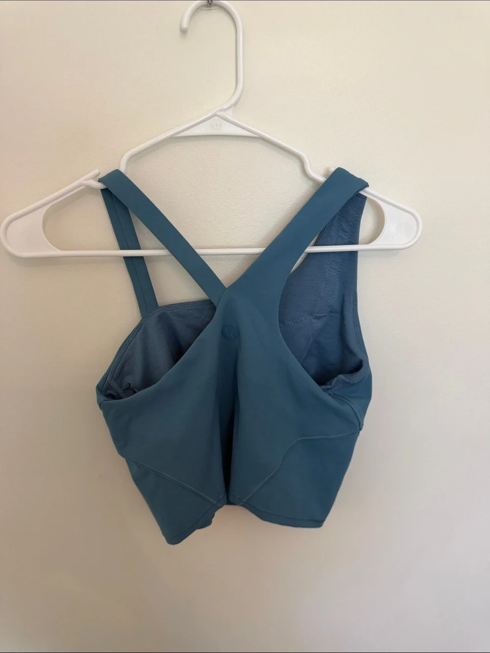 lululemon athletica deep teal crisscross-back sports bra